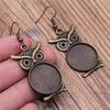 Drop & Dangle Earring Round Ear Hook Glass Cabochon Base Setting Tray Minimalist Jewelry ComponentsEarring Size 18x19mm QE025