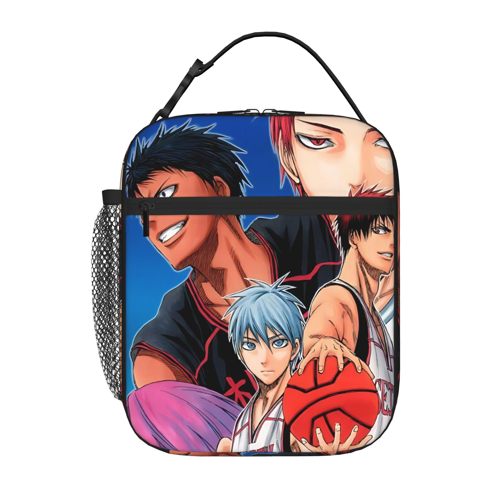 1 Piece For Students Food Container Red Portable Pocket Kuroko s Basketball Zipper Closure Aluminum Foil Food Pouch For Travel One Size