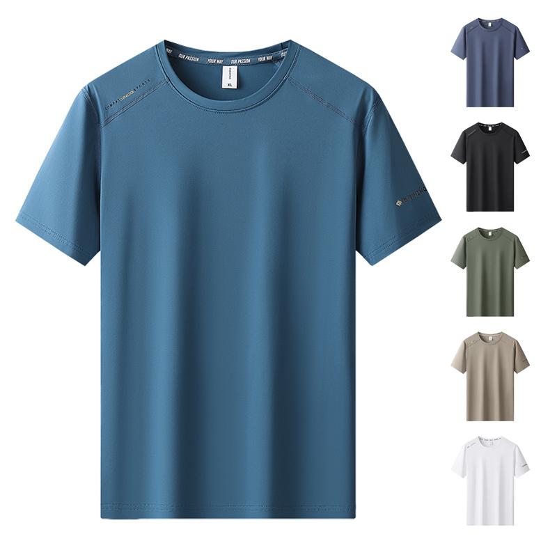 Summer Short Sleeved Men's Sports Short Sleeved Casual T-shirt Men's Casual Sports Quick Drying Short Sleeved T-shirt