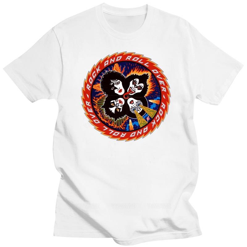 

Adult tee tops teenager cotton tee-shirt KISS Rock And Roll Over T-SHIRT OFFICIAL MERCHANDISE New arrived t shirt for man S