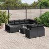 Vidaxl 11-Cz. Tuin Lounge Set, Zwarte Rotan Pe Kussens