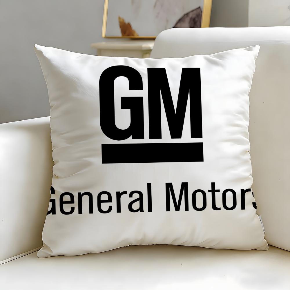 classic car brand General Motors Cushion Cover Soft & Easy-Wash Pillow Case – Versatile for Couch, Bed, Travel and Office