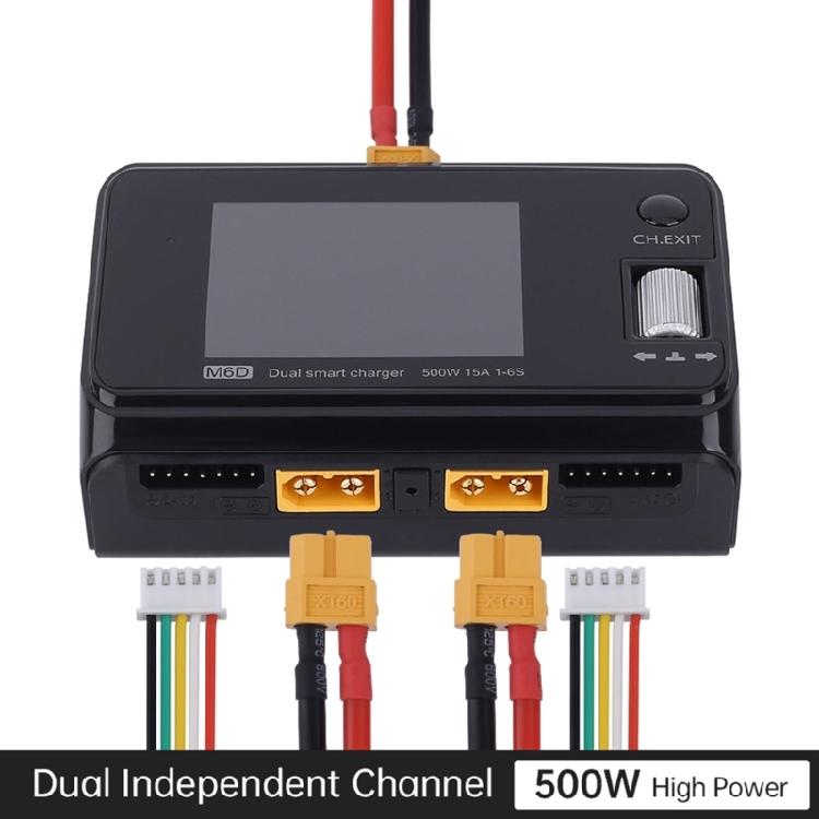M6D 500W 15A For 1-6S Lipo Battery Two Channel MINI Smart Chargers Discharger