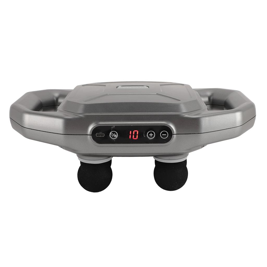 6 Head Deep Tissue Massage Gun With Heating 9 Levels Vibration Sore Relief Type C Charging Dual