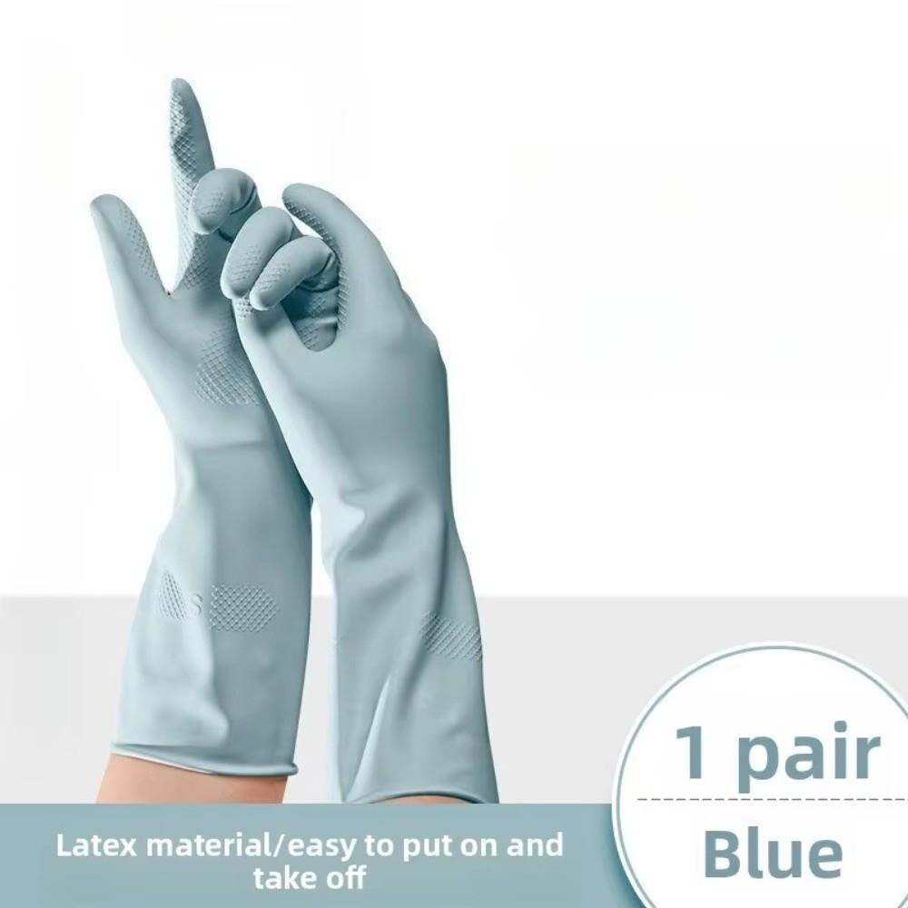 Non-slip Grip Rubber Glove with Cotton Liner Waterproof Gloves  For Kitchen Bathroom Cleaning