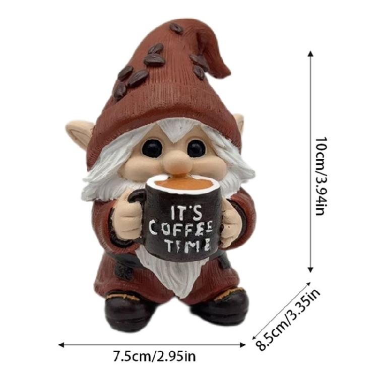 Dekorativní miniaturní soška gnómů Ozdoba Pryskyřičná okrasná figurka pro dekoraci ložnice, pracovny nebo pracoviště