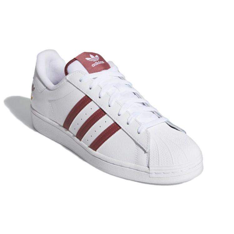 Adidas Superstar Bílé Tichá Crimson Unisex Tenisky Cloud-White Zlatá Fólie GY0976
