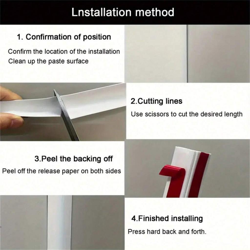 1PC 1m/39.37inch Self-adhesive Wall Corner Skirting Line Molding Ceiling Internal Strip Edge Trim Strip Home Decorative Supply