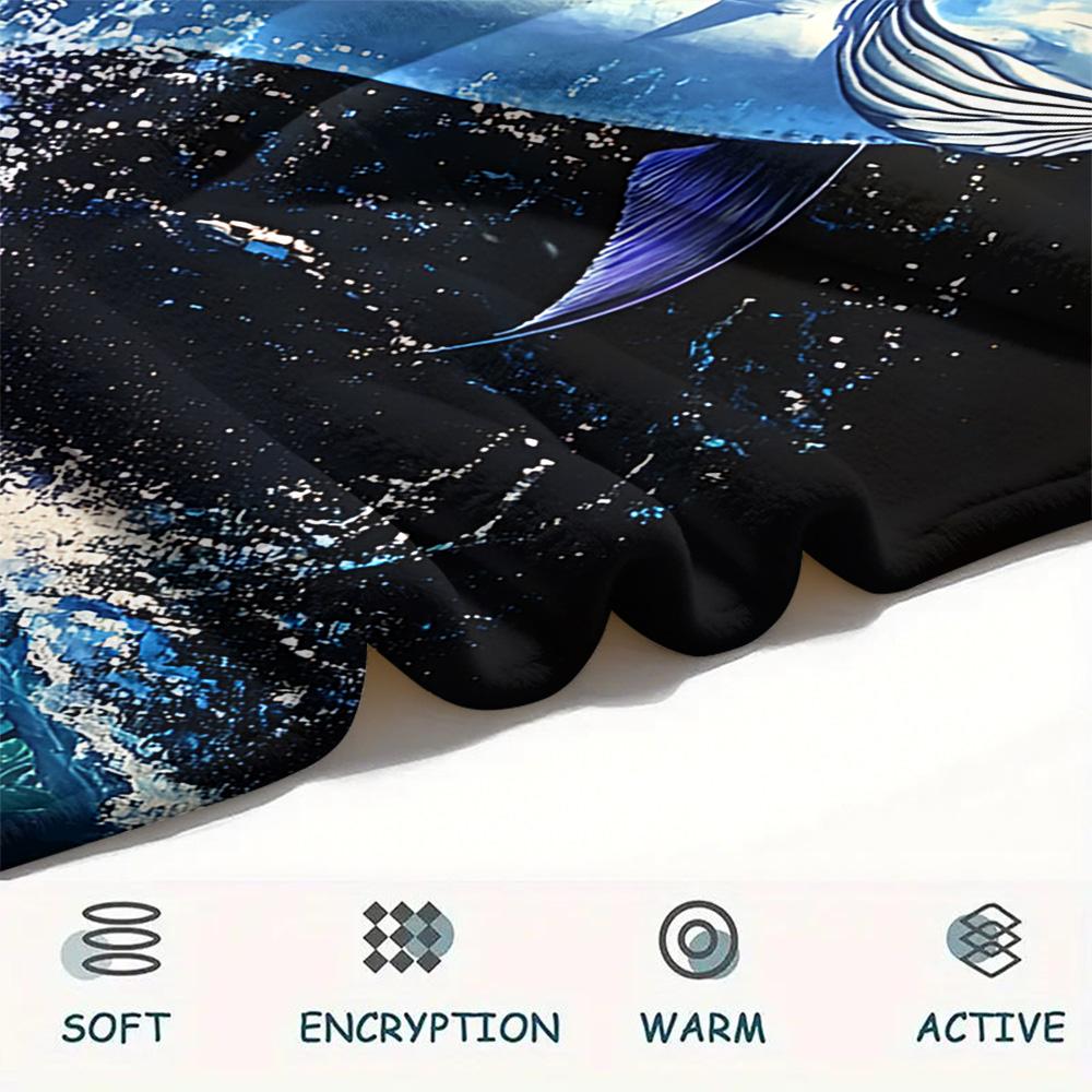 Tuna Print Flannel Blanket, High quality Comfortable for All Seasons, Home Decor, Warmth and Comfort, Perfect for Christmas Gifts