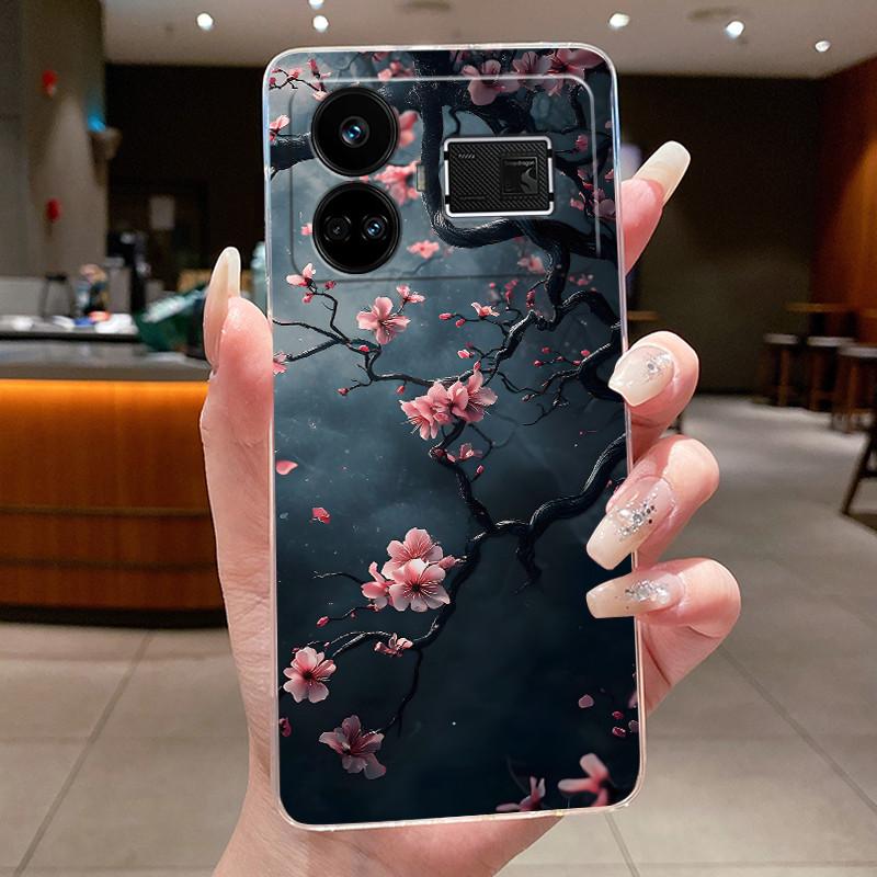 

For Realme GT5 GT 5 240w Case Luxury Fashion Butterfly Flowers Clear Soft Silicone TPU Transparent Phone Case Back Cover Capas realme GT5 240W