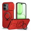 Slide Camera Lens Protector Case for Honor 600 Lite Phone Case Built-in 360° Rotatable Ring Kickstand