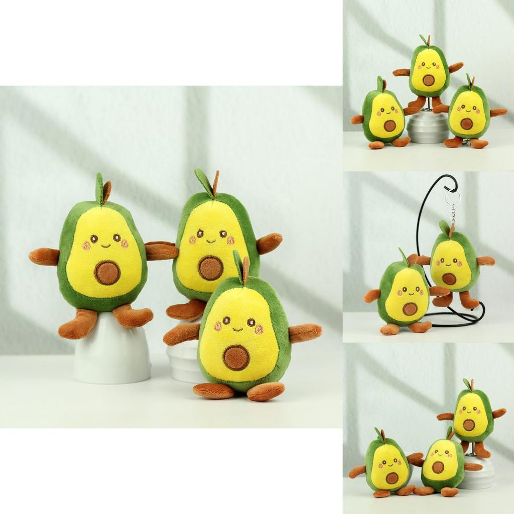 Adorable Four-inch Avocado Plush Toy Keychain Cute Backpack Charm Gift For Kids