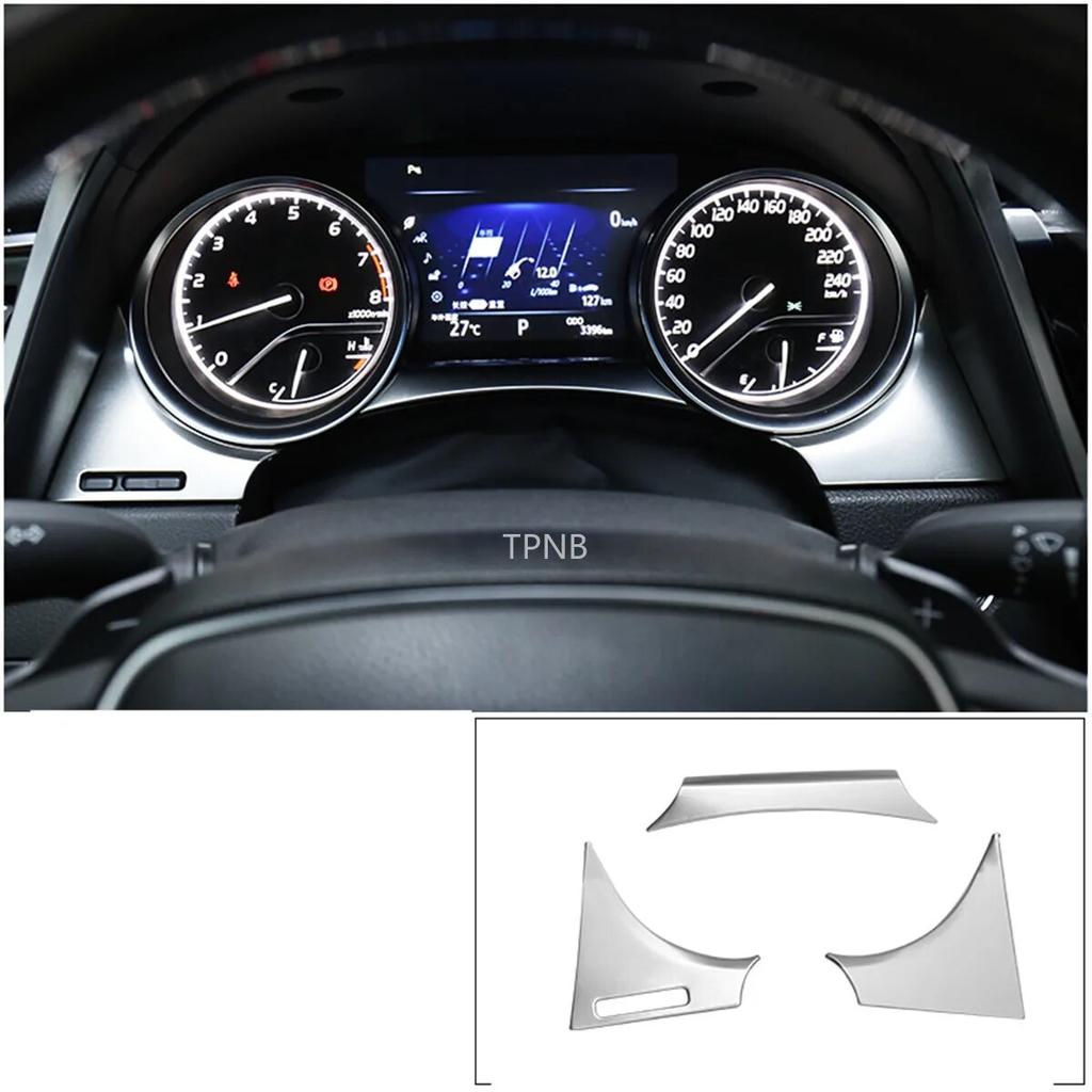 3 buc. Husă Decorativă pentru Bordul Mașinii pentru Toyota Camry 2018 a 8-a Material Oțel Inoxidabil Accesorii de Styling