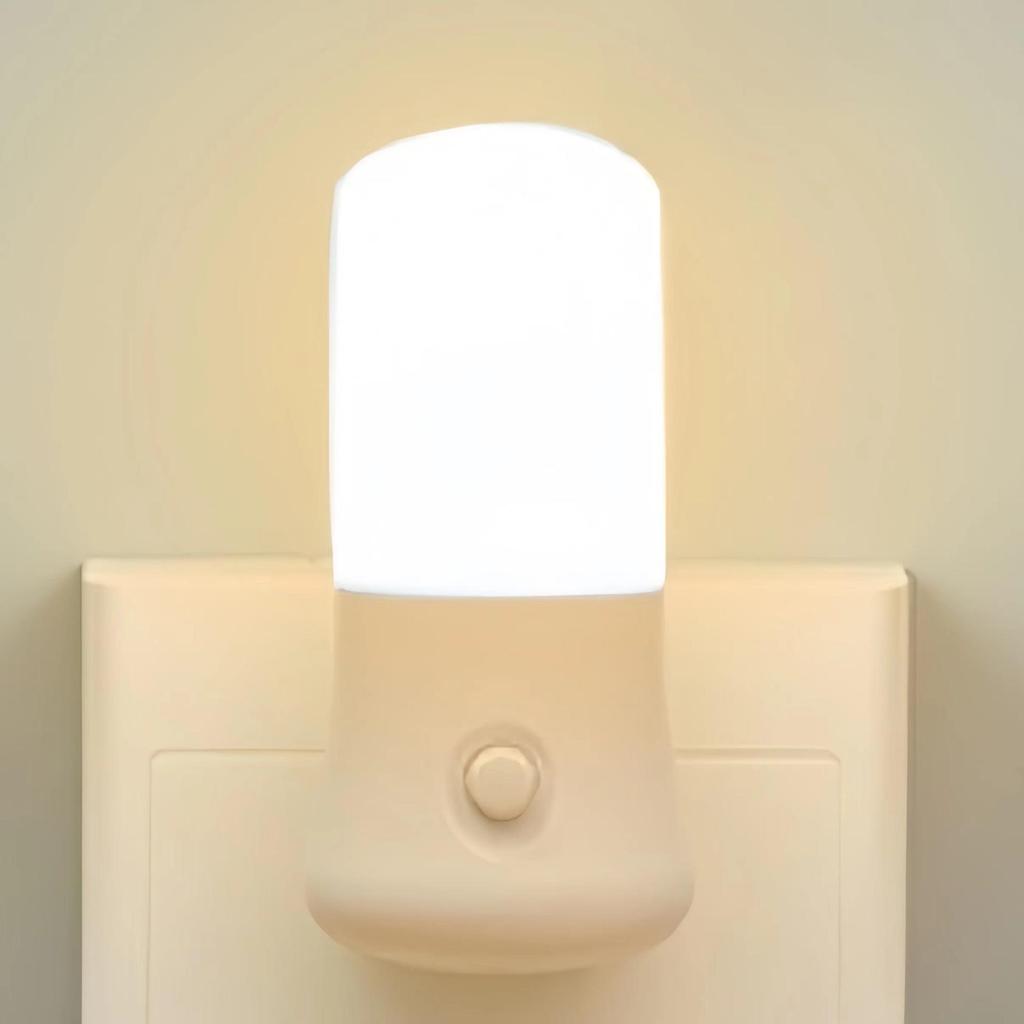 Smart LED Night Light with Dual Standard Socket and Energy-Saving Sensor