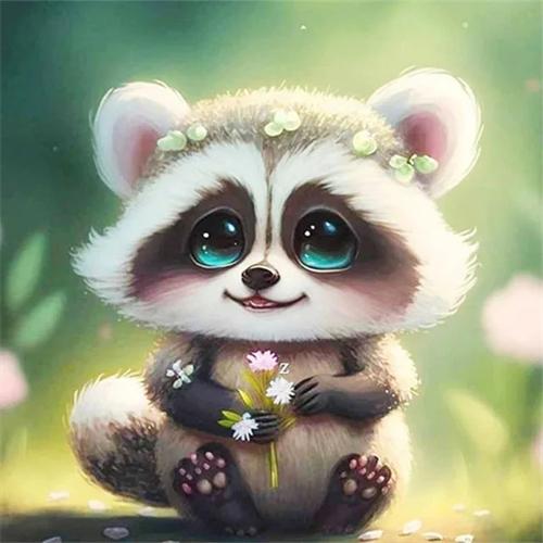 Plná čtvercová kulatá diamantová malba sada kočka pes domácí dekorace 5D diy vyšívací mozaika zvířata fantasy nástěnné umění