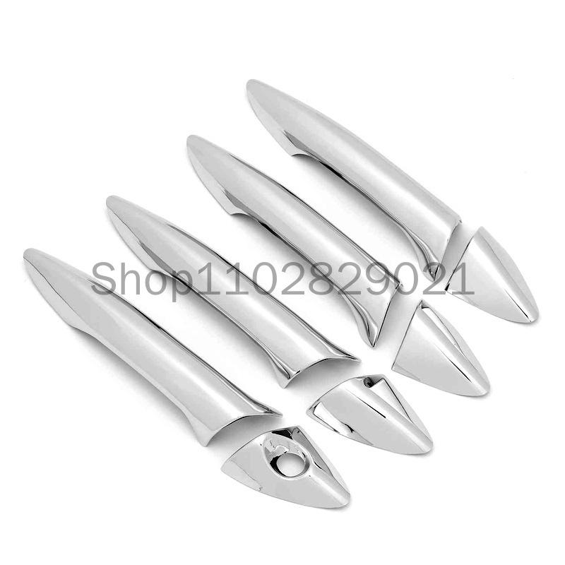 

Glossy Black Carbon Fiber Chrome Car Door Handle Cover Decor Trim Sticker Styling Accessories For Hyundai i30 GD 2012-2016 2015