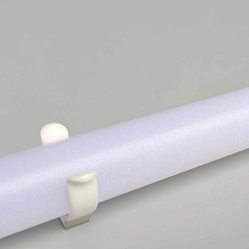 10lots Stable T8 Lamp Clip for LED Bulbs Fluorescent Tubes Anti Sagging Mounting Brackets White Plastic Coated