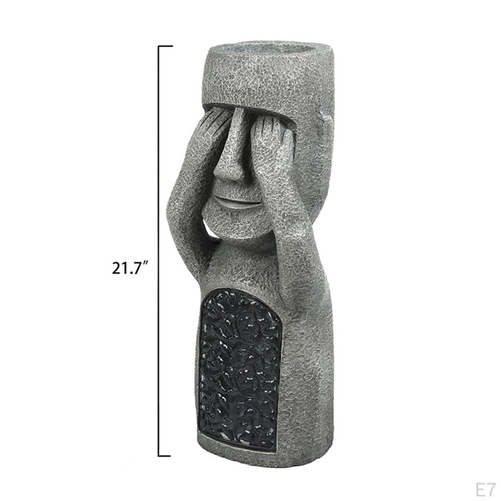 10 Inch Moai Monolith Garden Sculpture in Easter Island Resin