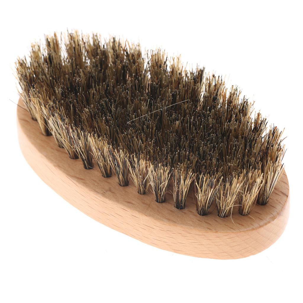 Men Brd Shaving   Brush Oval Brd Hair Clning Brush Mustache Portable   Comfortable Travel Home Use Wooden Handle