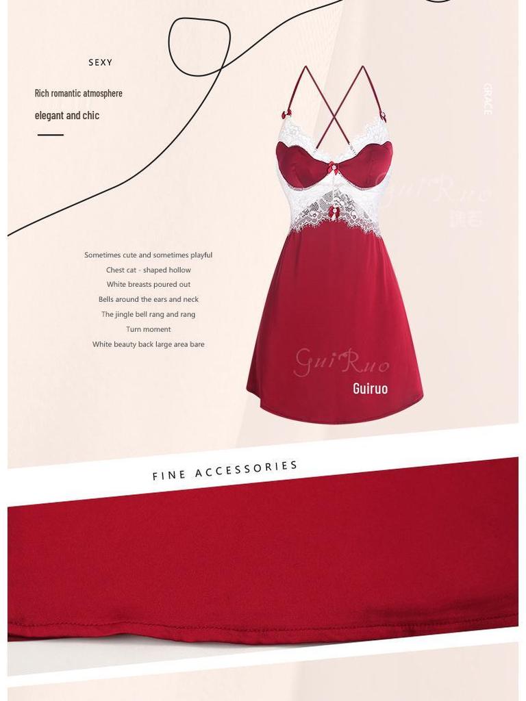 Satin & Lace Sheer Seductive Sleep Dress & Robe Set