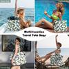 Beach Tote Bag Waterproof Foldable Large Capacity Lightweight Portable Travel Storage Bag for Outdoor Swimming Vacation