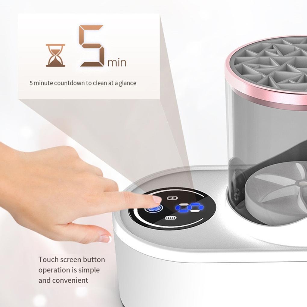 Electric Makeup Brush Cleaner Machine With Drying Function Cleaning Tool Automatic Brushes