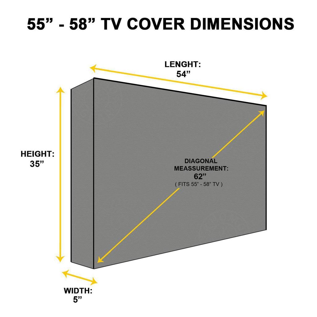 Universal 600D Outdoor Waterproof TV Dust Cover