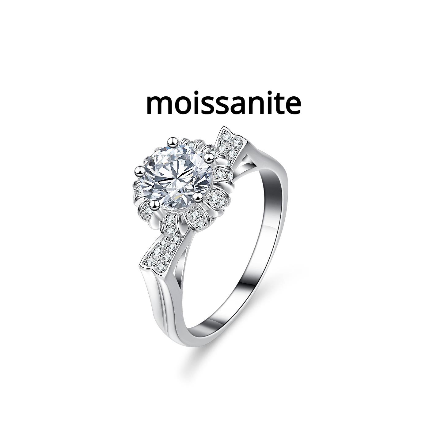 

Срібна каблучка S925 кольору D 1 карат з муасанітом з перехресним рядком каблучка для жінок з повним діамантом Обручка Пропозиція Діамантове кільце подарунок для дівчини 9