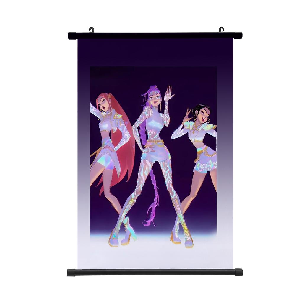 KPop Łowcy Demonów Plakat Obraz do Zawieszenia Huntrix Girl Zoey Rumi Mira Saja Chłopcy Kpop Wystrój Domu Plakat Zwój Ścienny