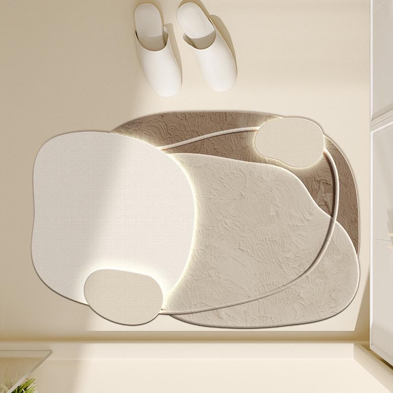 Quick-Dry Diatomaceous Earth Bathroom Mat - Water-Absorbing, Easy-Clean Foot Mat for Toilets