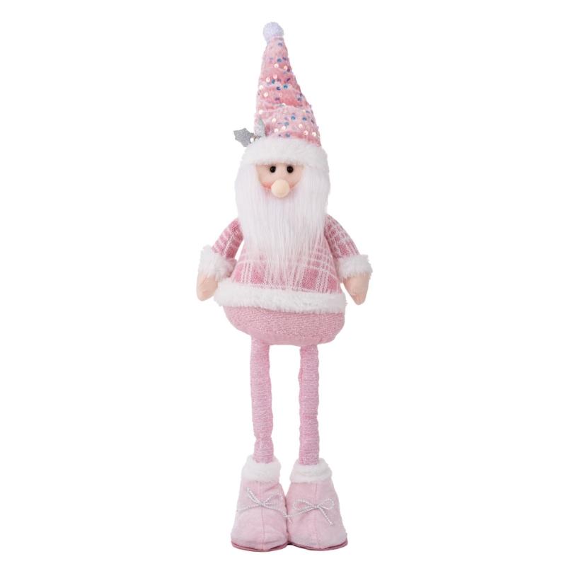 Teleskopische Weihnachtsfigur Plüschdekorationen Pailletten Weihnachtsmann Schneemann Elch Plüschfiguren Dekorationen Feiertagsdekorationen