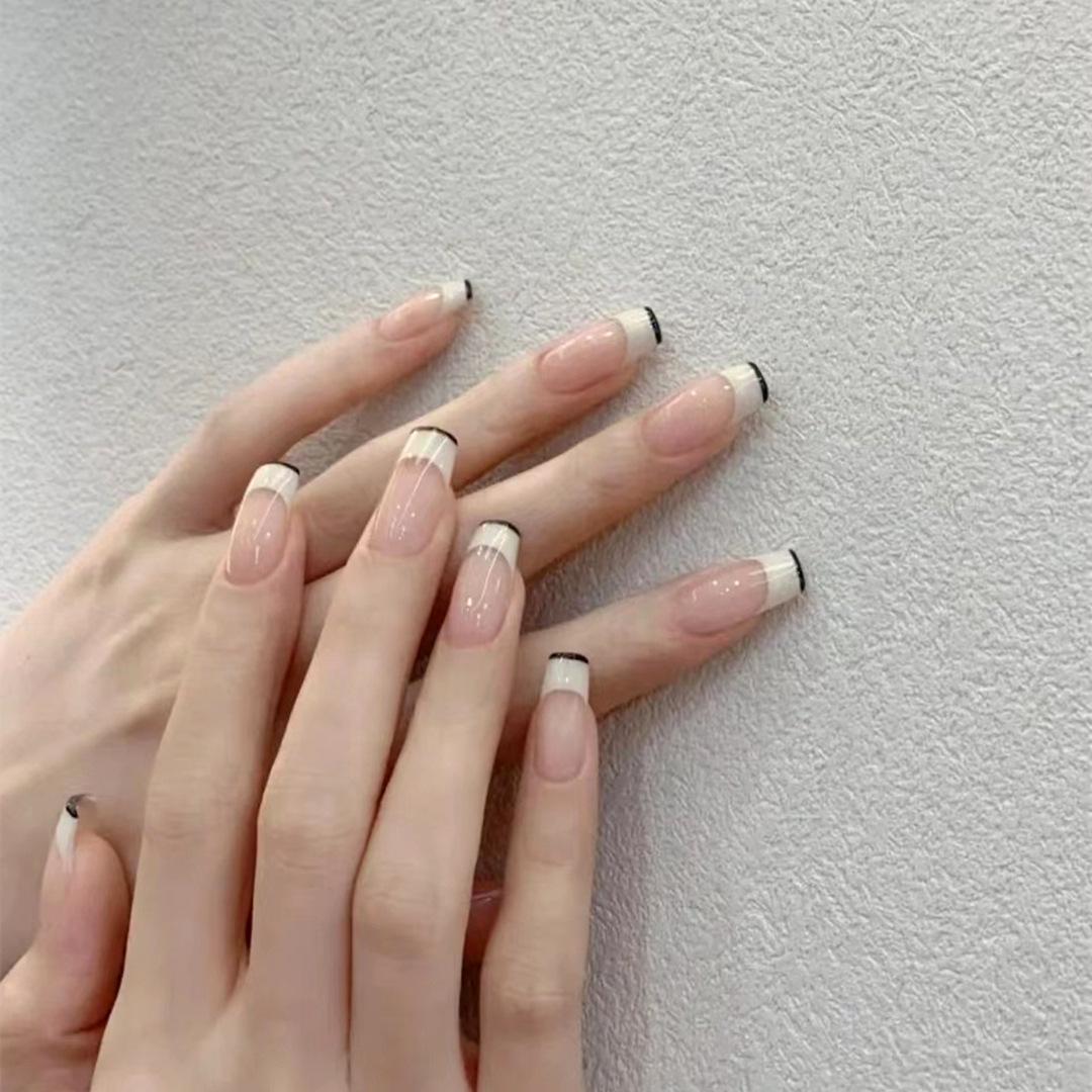 

C439 French Wearable Black & White Ballerina Nail Art Patches