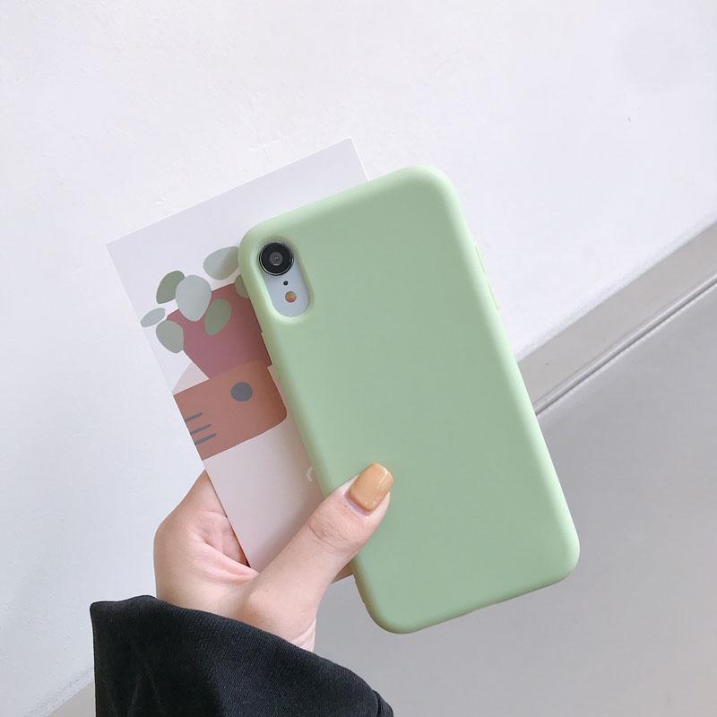 Flüssigsilikon-Handyhülle für iPhone XR X XS Max Luxuriöses Weiches Bonbonfarbenes Cover für iPhone XR XS X Max Hülle
