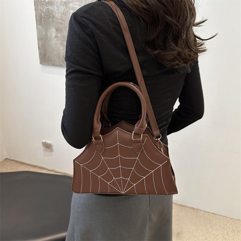Niche Design Texture Bag Women's 2025 New Spider Web Versatile Casual Ins Foreign Style Shoulder Messenger Bag Tide