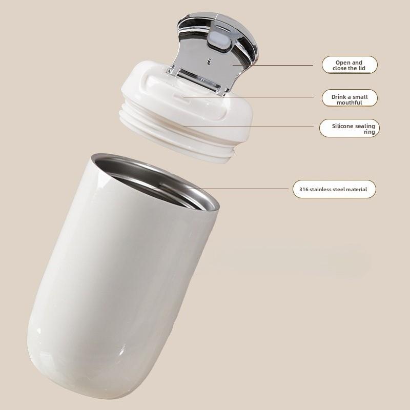 Stainless Steel Insulated Cup - Can Keep Coffee Hot or Cold. A Must-have Portable Item for Ladies. Drinking Cup.