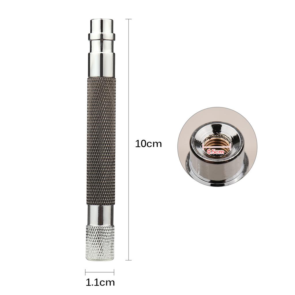 Shaving Handle for Double Edge Shaving Razor Stainless Steel Safety Beard Razor Replacement Razor Handle Grip Manual