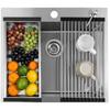 Single Bowl Sink Siphon Dispenser Draining Board Insert 304 Steel Inox Set