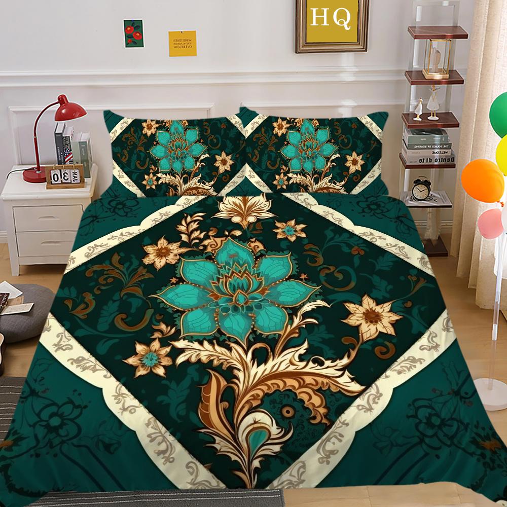 Set Copripiumino 3D Stampa Floreale Donna Tessili per la Casa Poliestere Dimensioni Queen Set Copripiumino per Letto