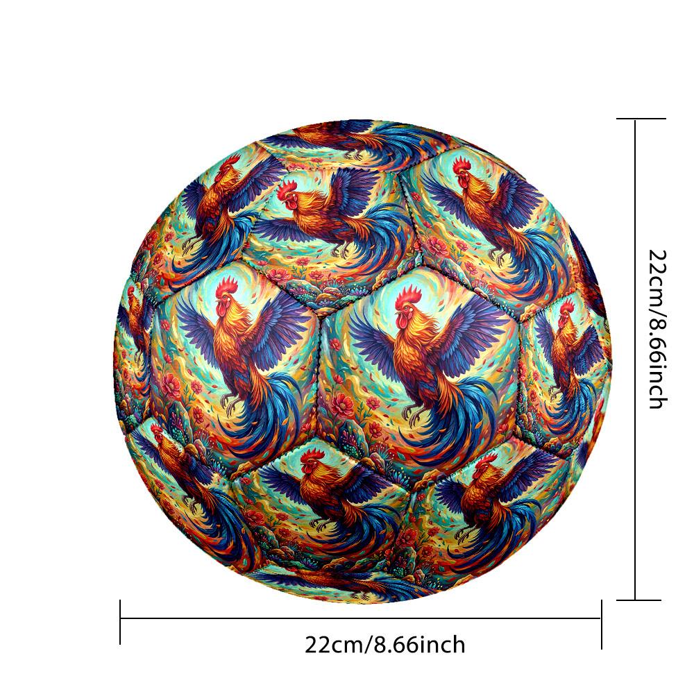 1pc Colorful Rooster Dance Durable Size 5 Soccer Ball Professional Match Training Football Indoor &Outdoor Sports Ball P60192