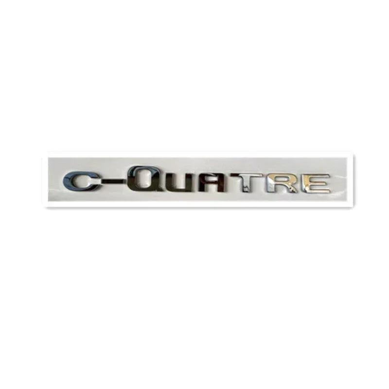 AJFJ2 For Citroën C4 C-QUATRE Sport ABS Chrome Emblem Badge OEM Style Front Rear Logo Replacement Accessories for 2008-2017 Models