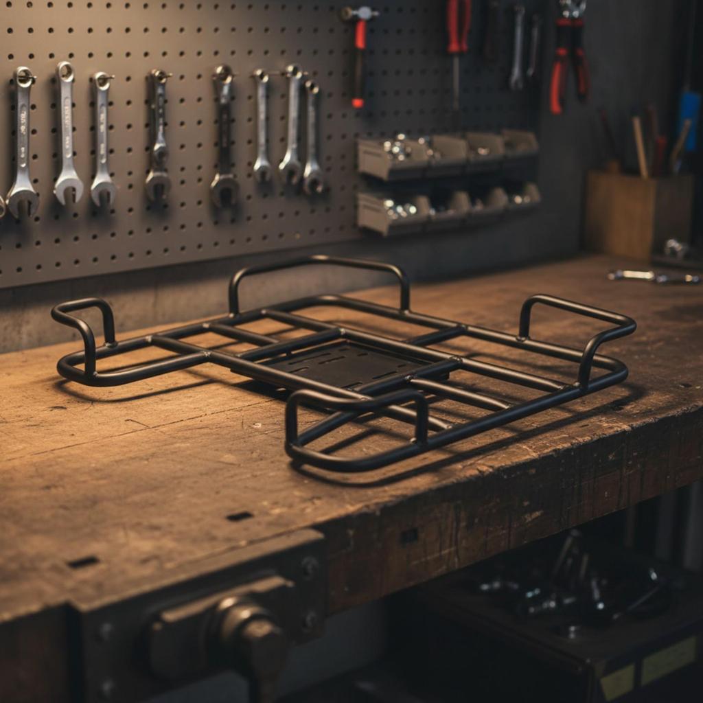 Motorcycle Rear Cargo Rack Easy to Install for Delivery Workers, Commuters