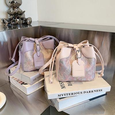 Popular Bags Women's Bags Niche Design Summer Shoulder Crossbody Bag Internet Celebrity Texture Bucket Bag