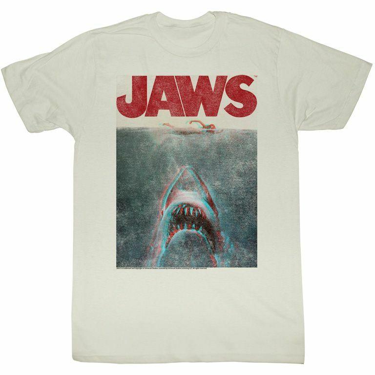 Jaws Terrifying Natural Adult T-Shirt M