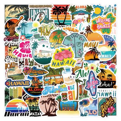 55 Neue Hawaiianische Graffiti Aufkleber Dekorative Roller Computer Gitarre Account Aufkleber