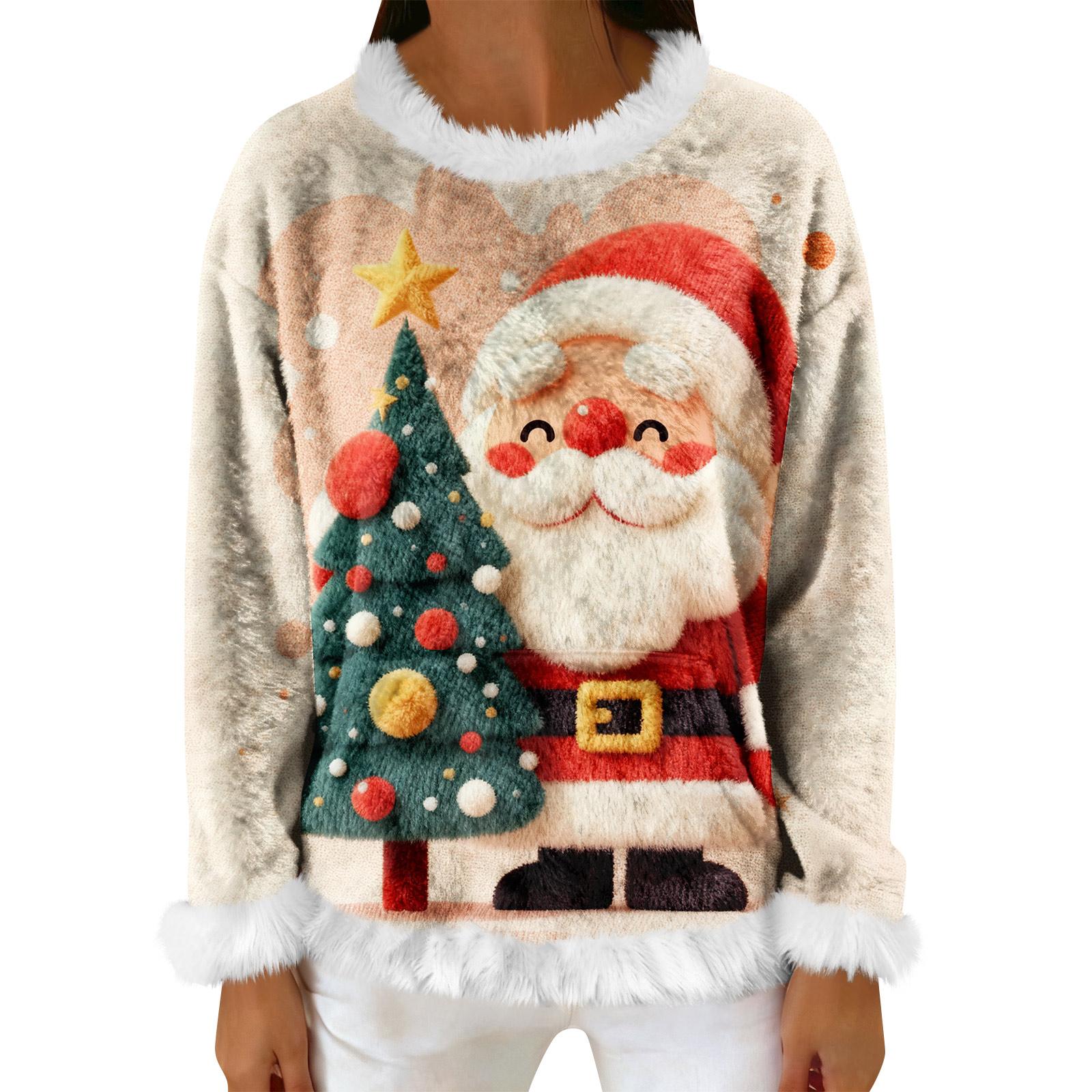 

Женский повседневный флисовый свитшот с длинными рукавами и круглым вырезом, удобный, свободного кроя, легкий, фланелевый свитшот для женщин XL