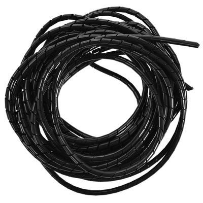 10m Spiral Kablo Toplama Düzenleyici Gizleme Bağlama Tel Yönetimi PC TV EV OFİS 6mm Siyah
