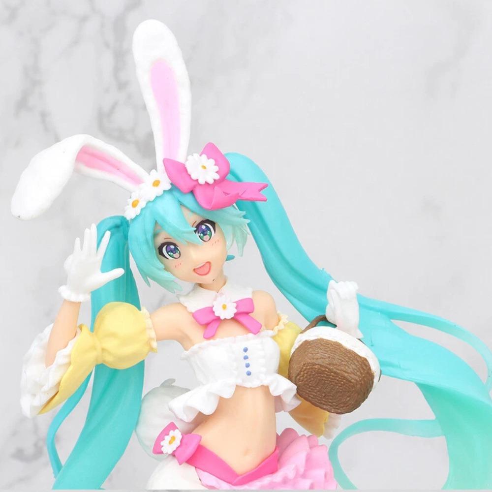 Hatsune Miku Anime Character Kawaii PVC Handmade Model Doll Action Doll Rabbit Ears Home Decoration Christmas Ornament Toy Gift