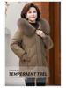 Women's 2025 New Style Mid-Length Winter Down Jacket with Fox Fur Collar for Middle-Aged and Elderly