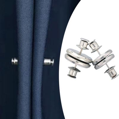 Curtain Magnetic Buckle Punch-free Detachable Prevent Light Leaking Strong Curtain Weights Magnetic Holdback Button Stop Blowing Tablecloth Drapery