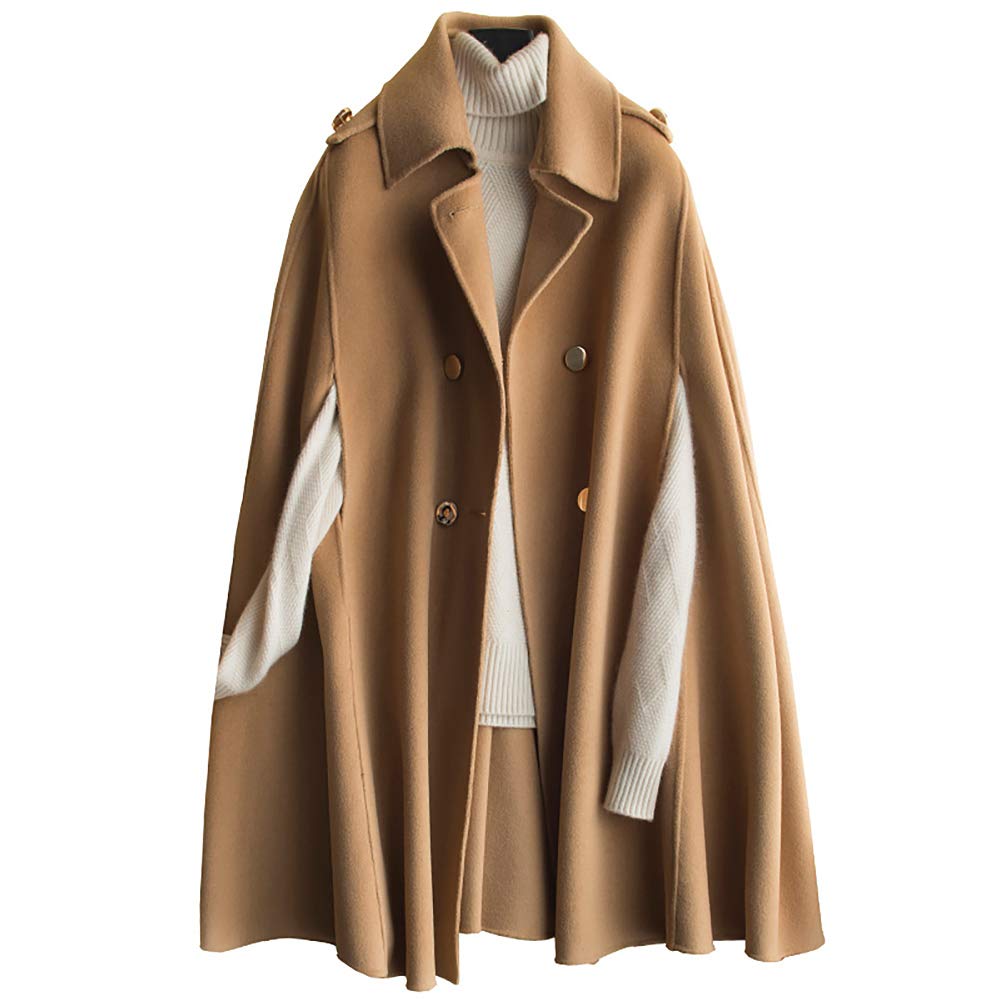 ANMIDA Vlněná pelerína Kimono Kabát 100% Kabát, Kabát, Pončo, Podzim/Zima, Dámské svrchní oblečení,